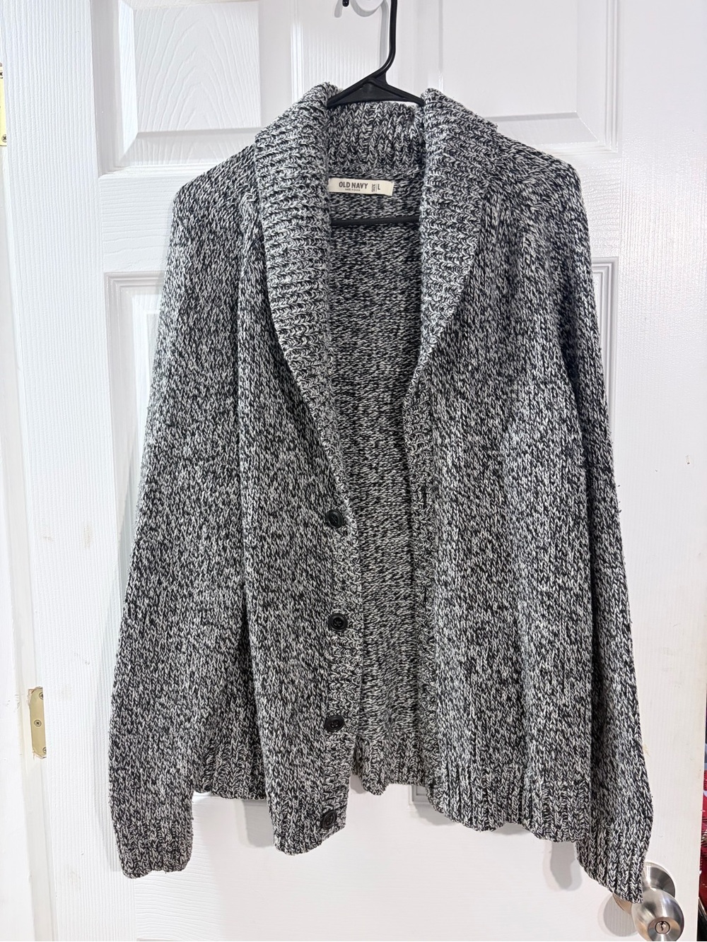 Old Navy Men’s Large Marled Lambswool Blend Shawl Collar Cardigan